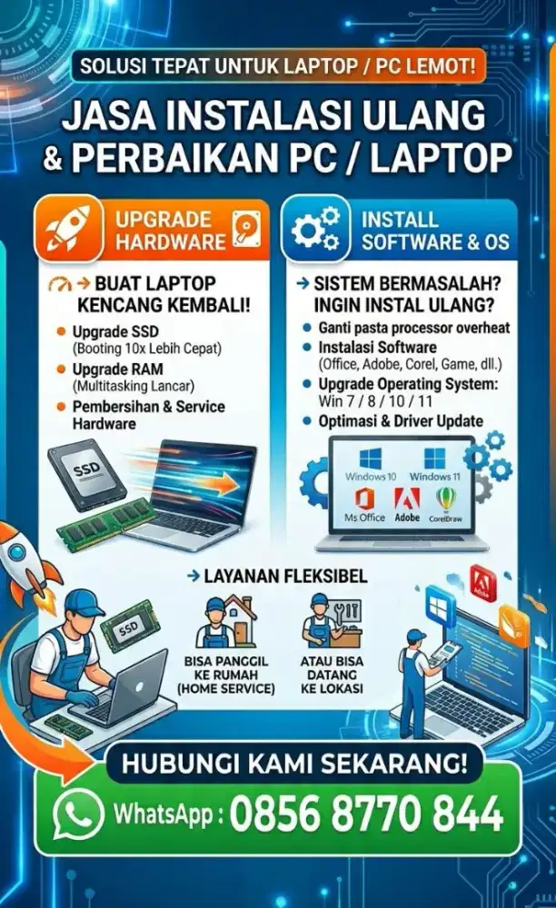 Instal laptop / pc