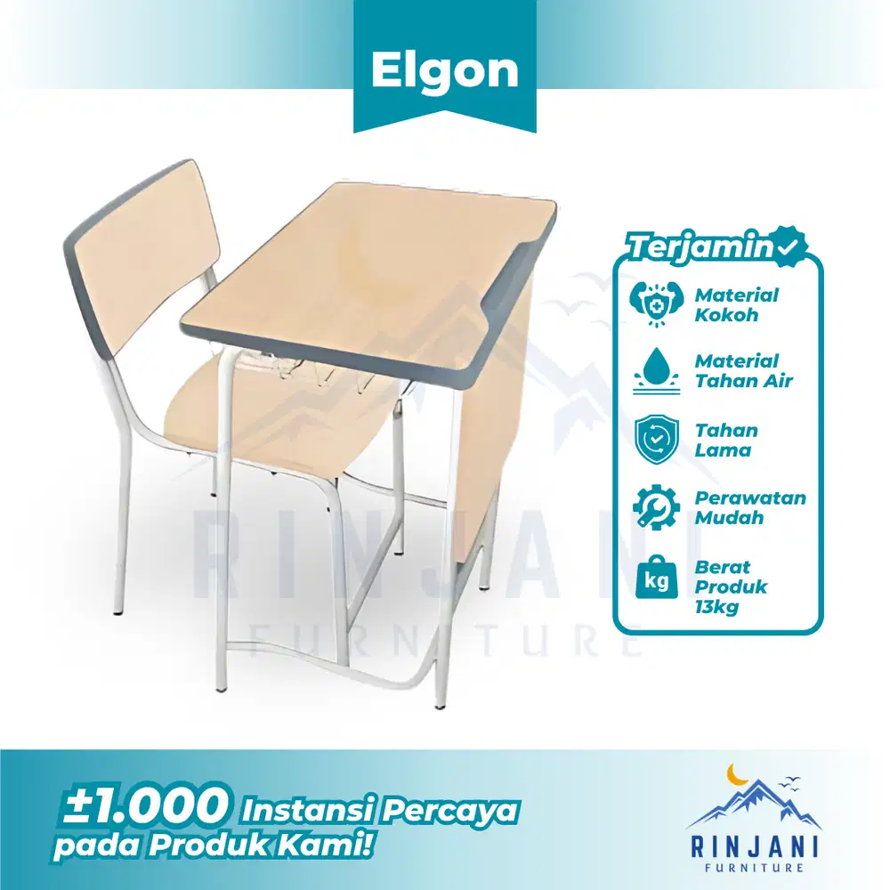 Meja Siswa - Bangku Sekolah Set | Meja Kursi SMP (Tipe ELGON)