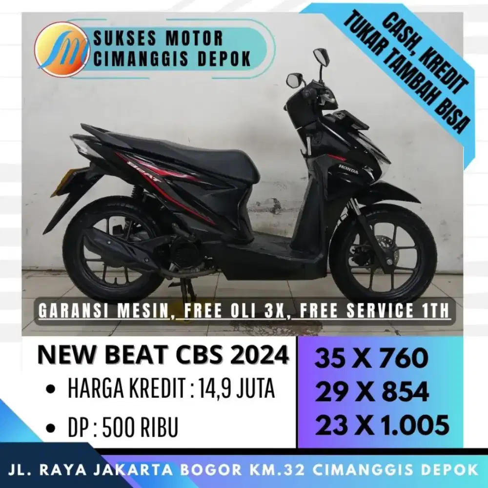 TERMURAH NEW BEAT CBS 2024 MULUS BERGARANSI [SUKSES MOTOR]