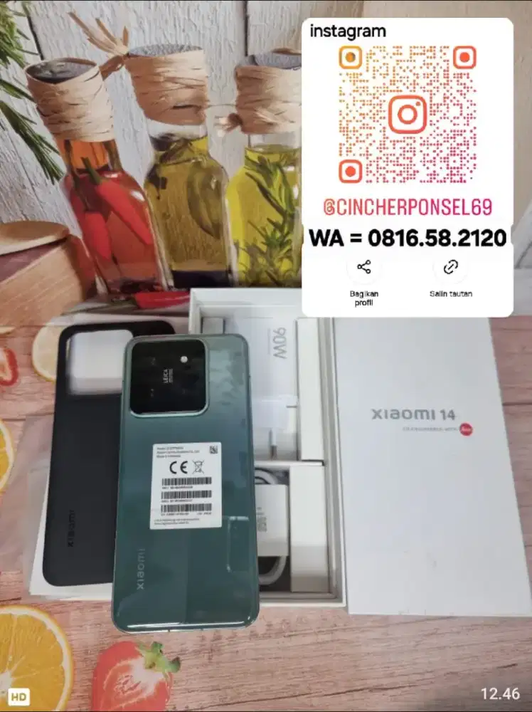 Xiaomi 14 5g ram 12gb LIKENEW mulus istimwa fullset ORIGINAL grs resmi