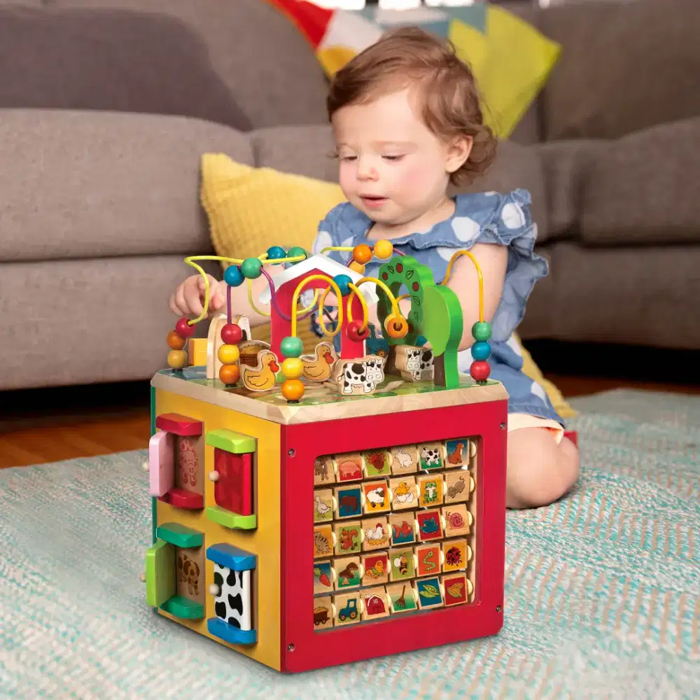 PERMAINAN KAYU ANAK (Farm-Themed Wooden Activity Center
)