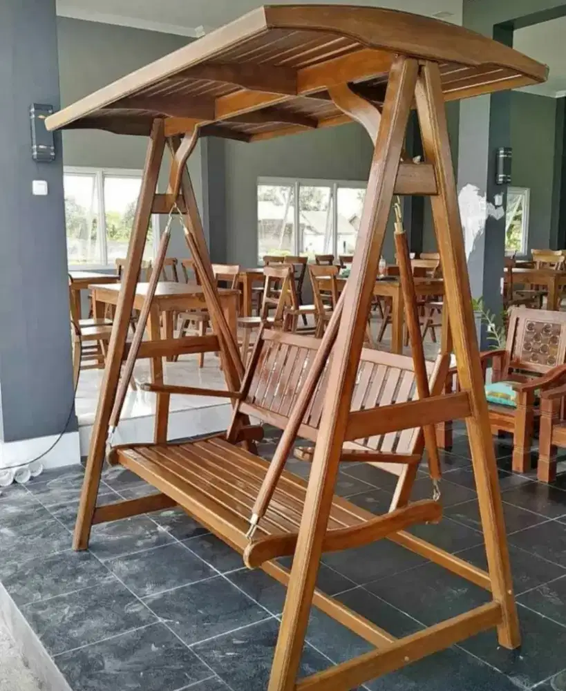 Jual ayunan teras taman jati solid