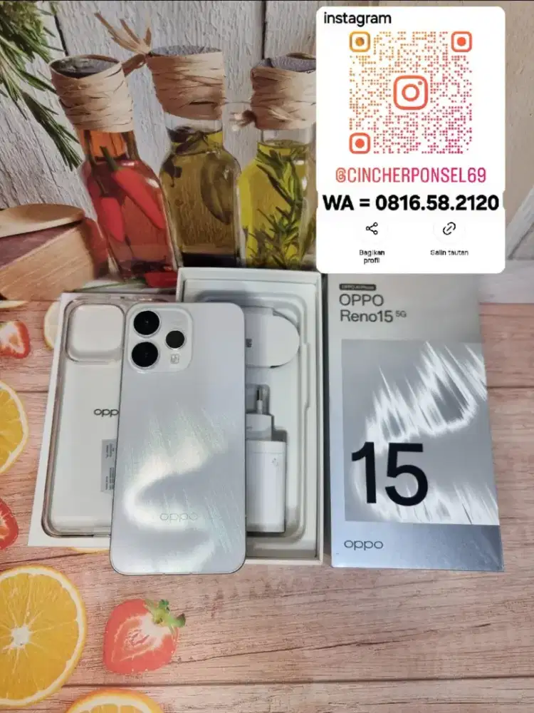 JUAL hp likenew OPPO RENO 15 5G istimewa open dus saja