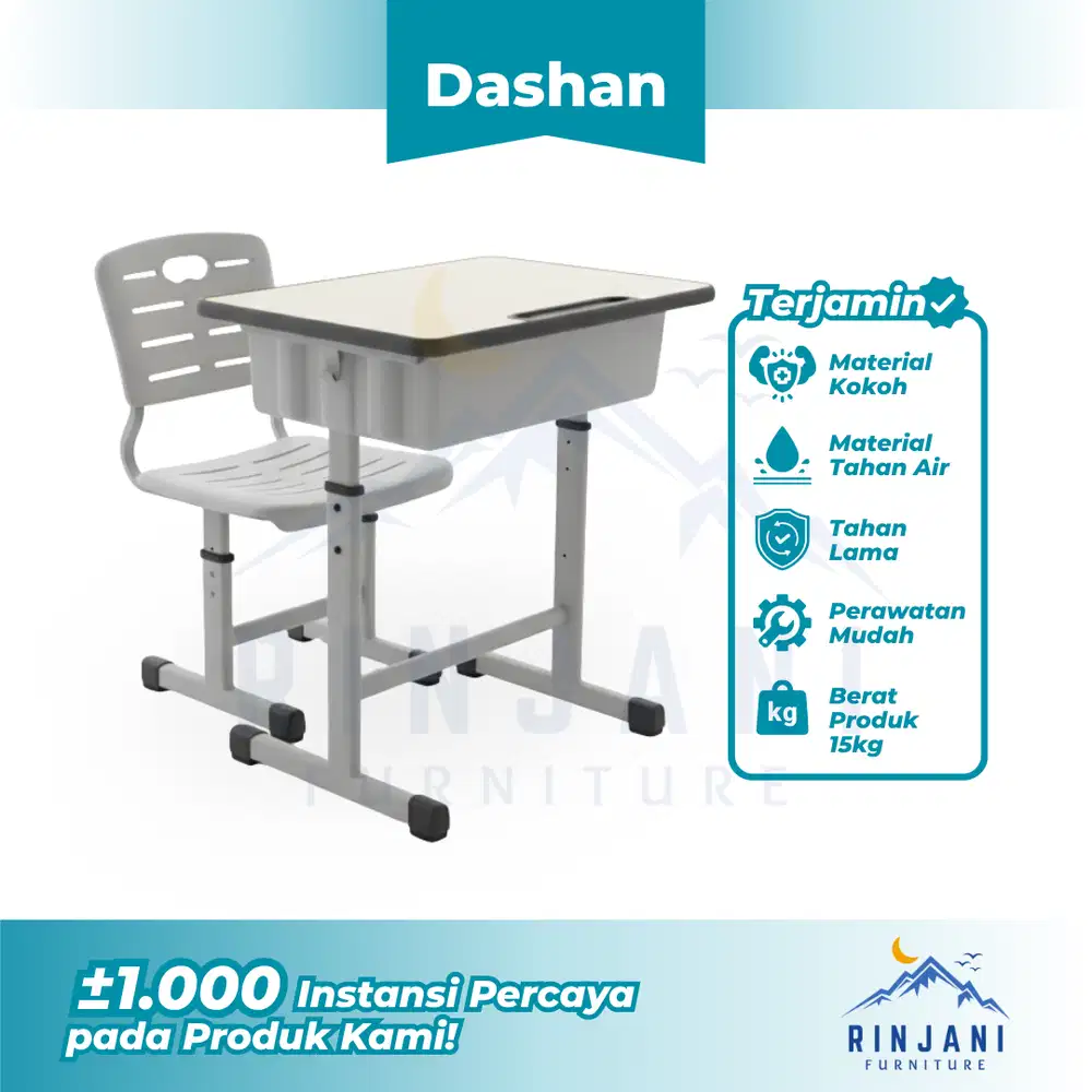 Meja Sekolah SMP - Meja Kursi Kelas | Kursi Siswa (Tipe DASHAN)