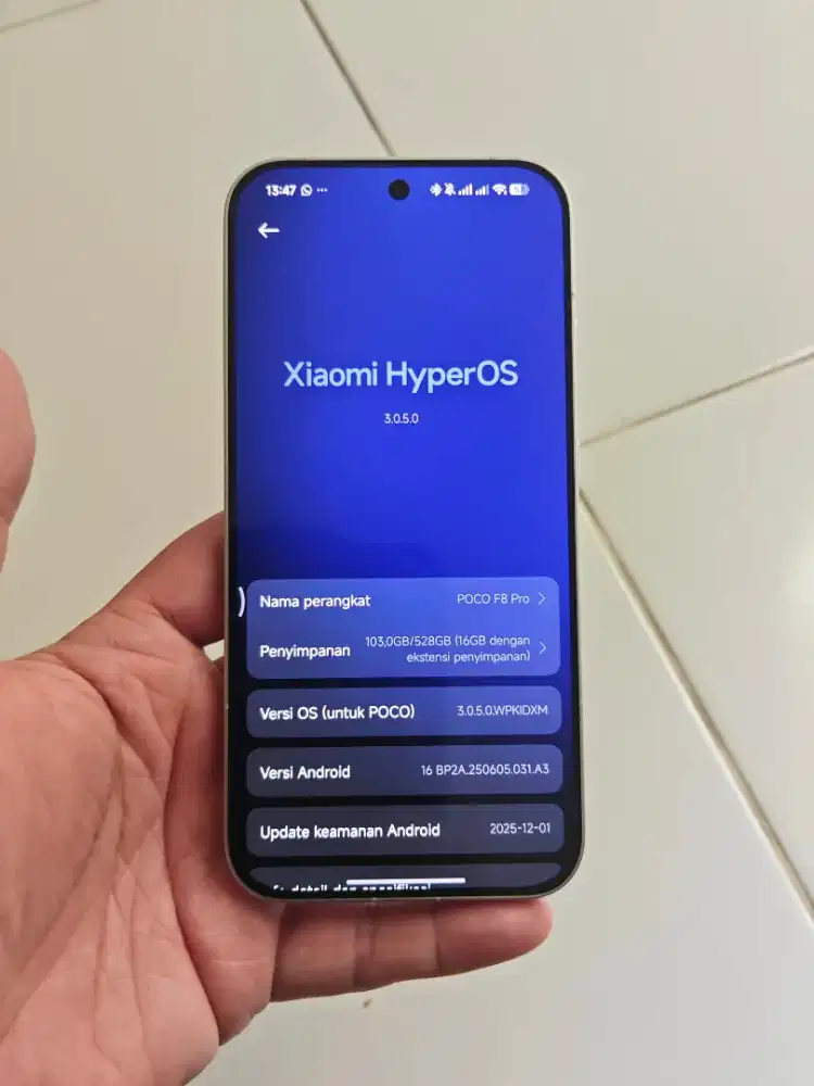 Poco F8 Pro 12/512GB Titanium Second Bergaransi Panjang