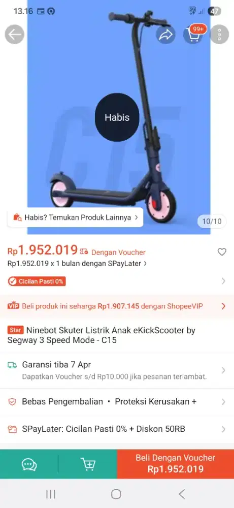 New- Baru - Jual Rugi - Scooter segway c15
