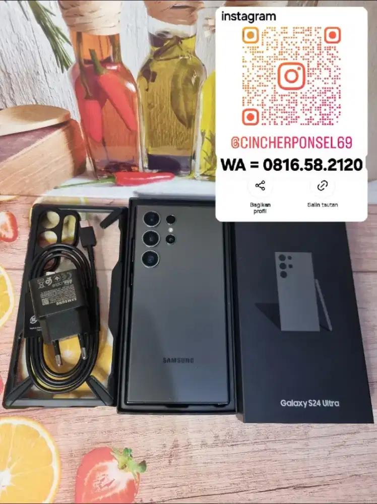 hp likeNEW samsung S24 ULTRA 12/1tb istimewa grns resmi free ADAPTOR