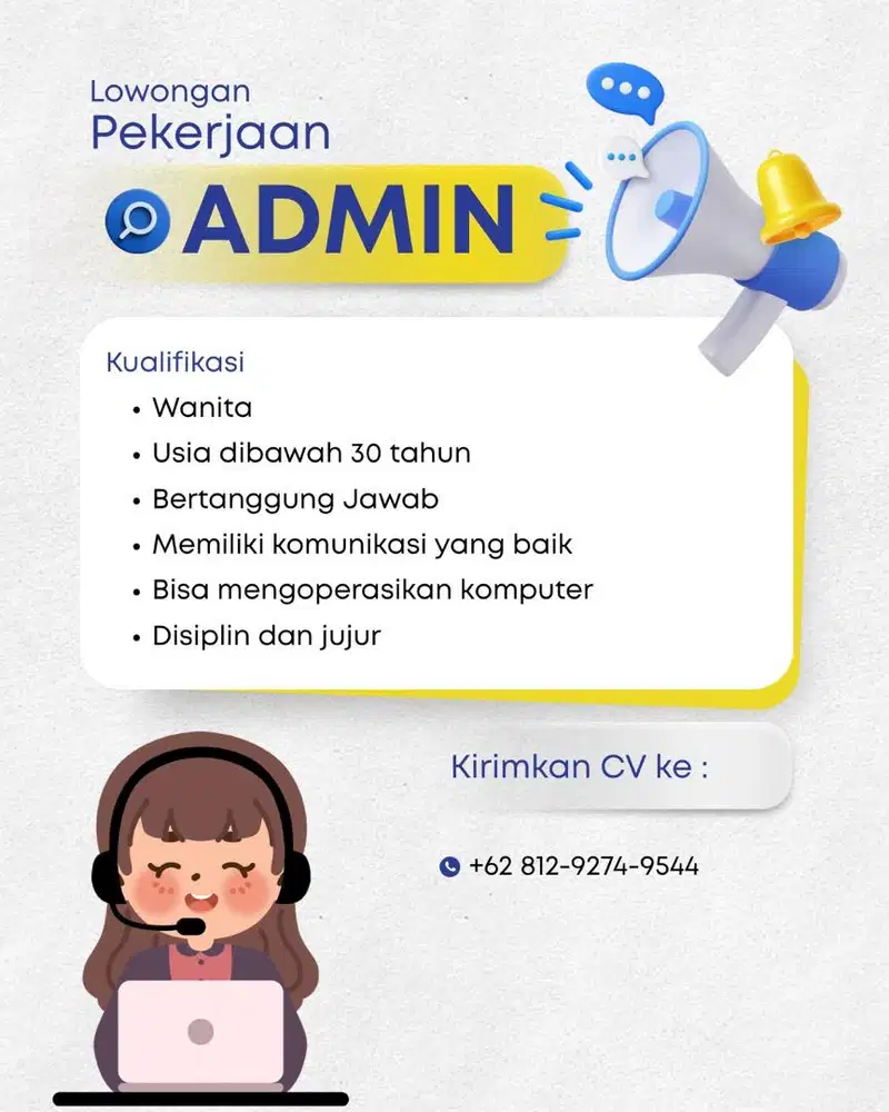 LOWONGAN KERJA ADMIN