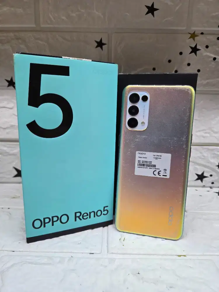 Oppo RENO 5 silver 8/128 second resmi