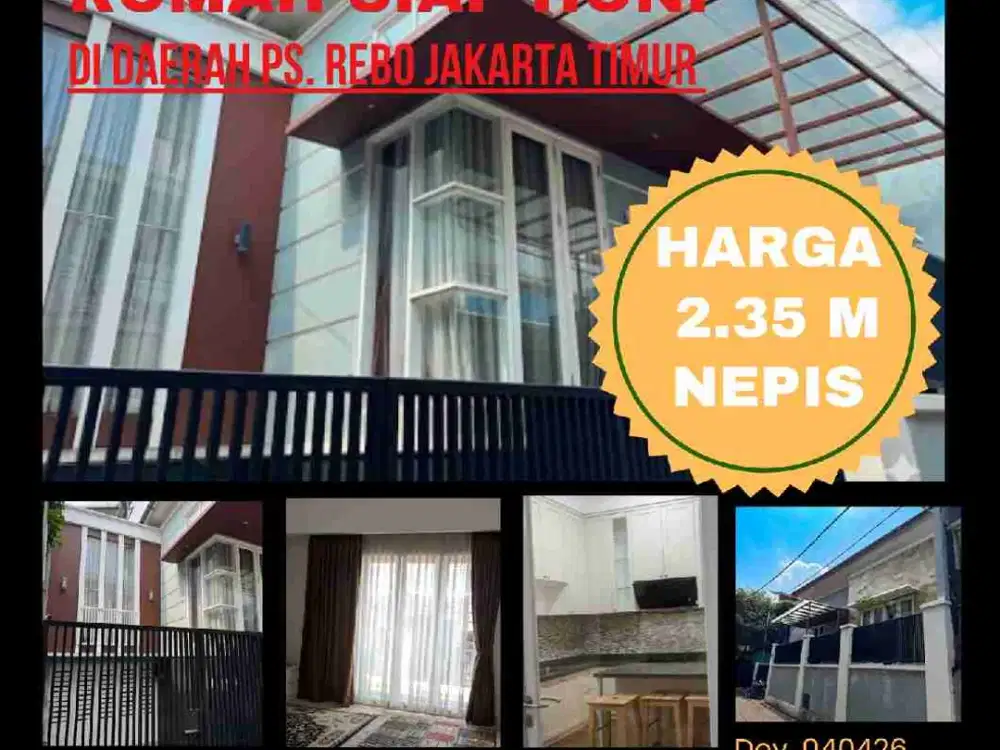 Dijual Rumah Siap Huni di Daerah Pasar Rebo Jakarta Timur