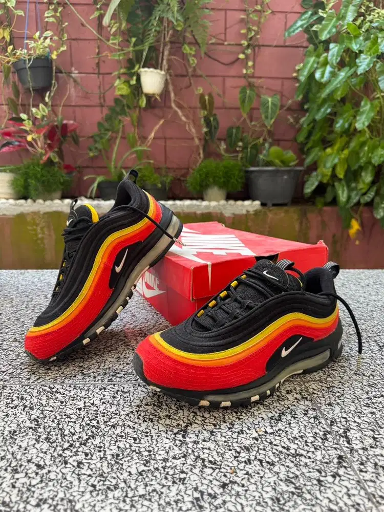 Sepatu Nike Air Max 97 QS Black Chile Red (Second) Original