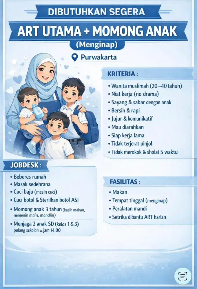 Lowongan Loker ART Purwakarta