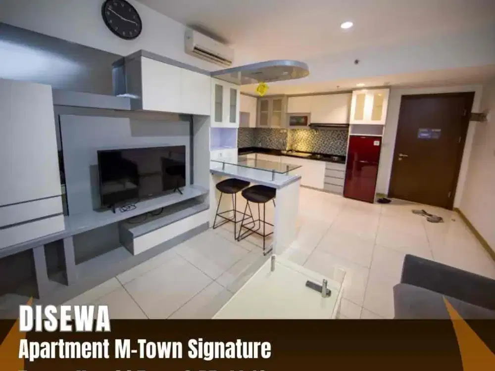 DISEWA Tahunan & Bulanan Apartment M-Town Signature Tower Herald Type 2BR Lantai 19