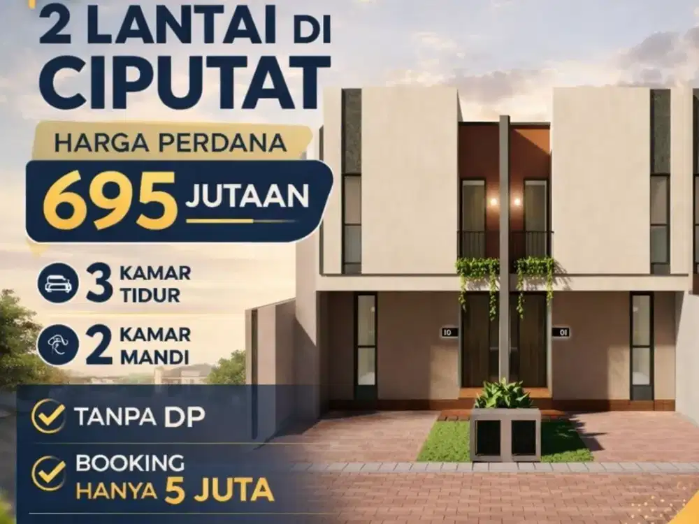 Rumah 2 Lantai untuk anker - Anak Kereta di lokasi Premium Bintaro-BSD