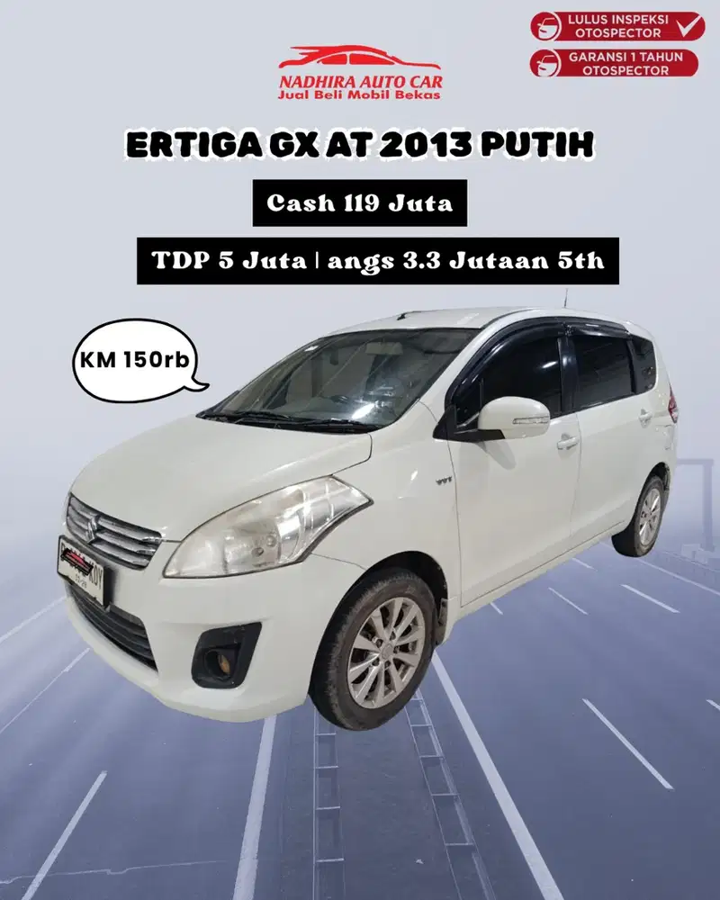 DP 5 Juta Ertiga GX AT 2013 Putih