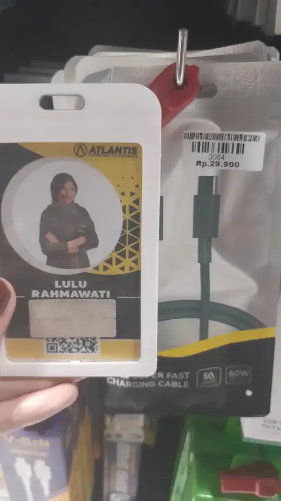 KIIP DATA CABLE BRAIDED C TO C 60WPD QC 3.0 50CM