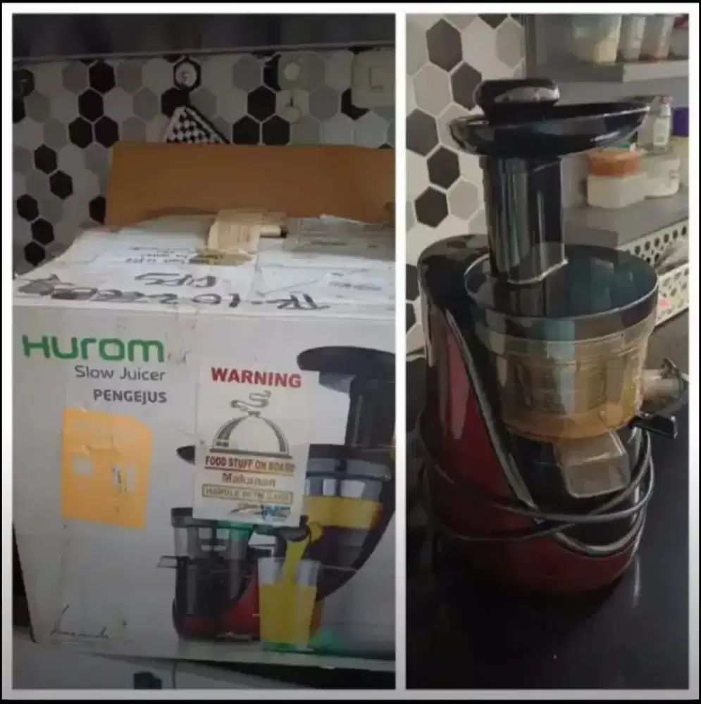 Jual murah slow juicer hurom masih bagus dan fungsi normal,2,4jt nego