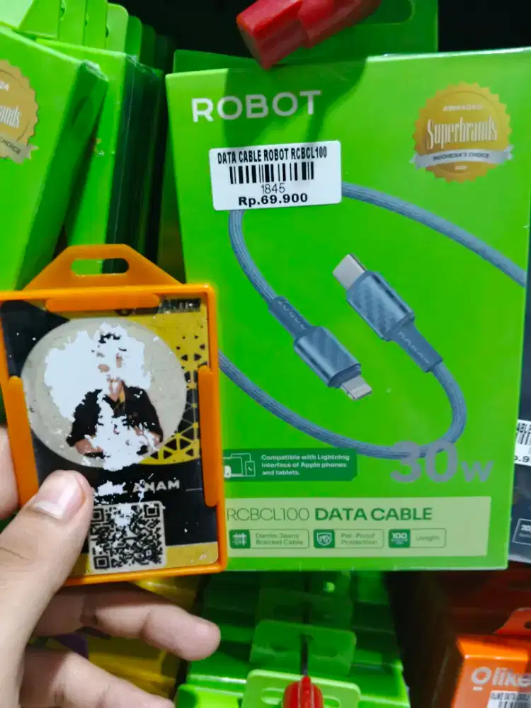 KABEL DATA ROBOT RCBCL100 30Watt C to LIGHTNING