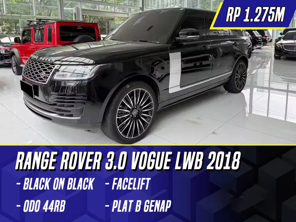 Land Rover Range Rover 3.0 Vogue LWB 2015 Facelift 2018 Black Hitam