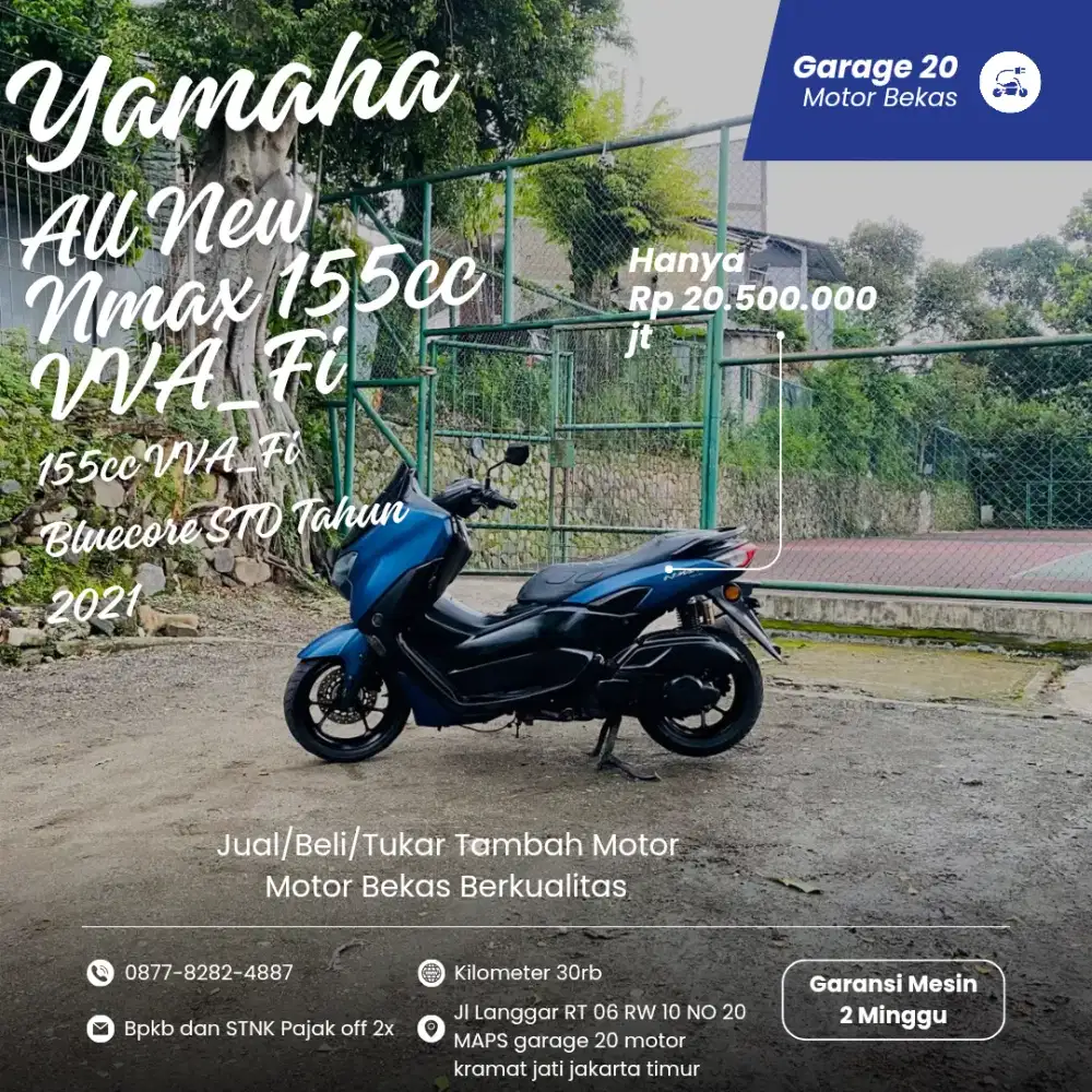 Yamaha Nmax New 155cc Non Abs Bluecore Tahun 2021 Pajak Off