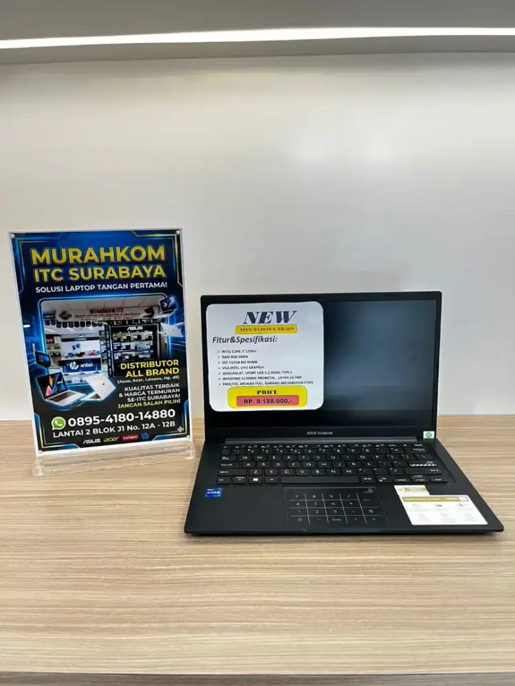 Asus VivoBook X1404VA-NK469 with Intel i7 1335U 8GB RAM Asus NumPad