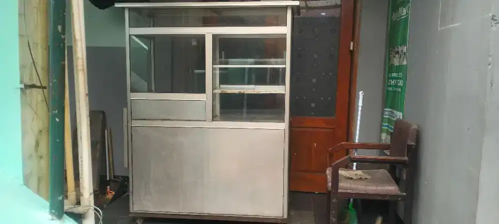 Etalase Roda buat jual Bakso, Roti Bakar, dll