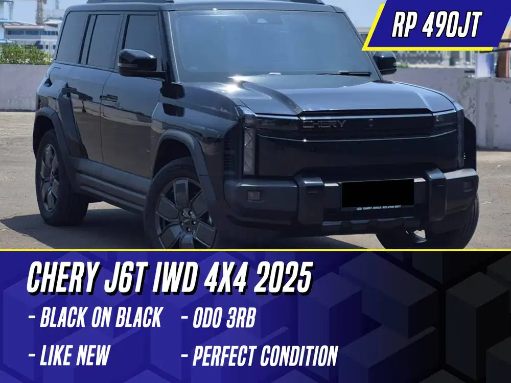 Chery J6T iWD 4x4 2025 Black Hitam J6 T AWD EV Electric Listrik iCar
