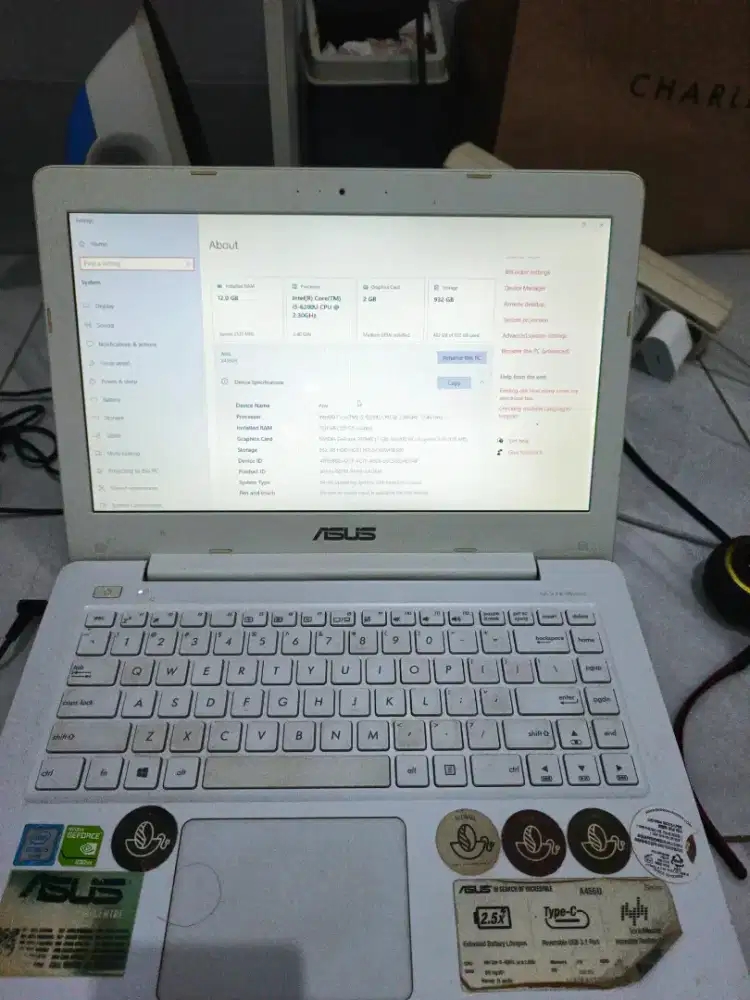 ASUS A456U RAM 12GB HDD 1TB