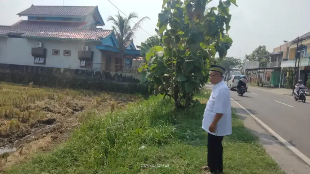 sawah d jalan tasikmadu 2192M2 dpn hotel Dewi Sri  LD 18mtr nego