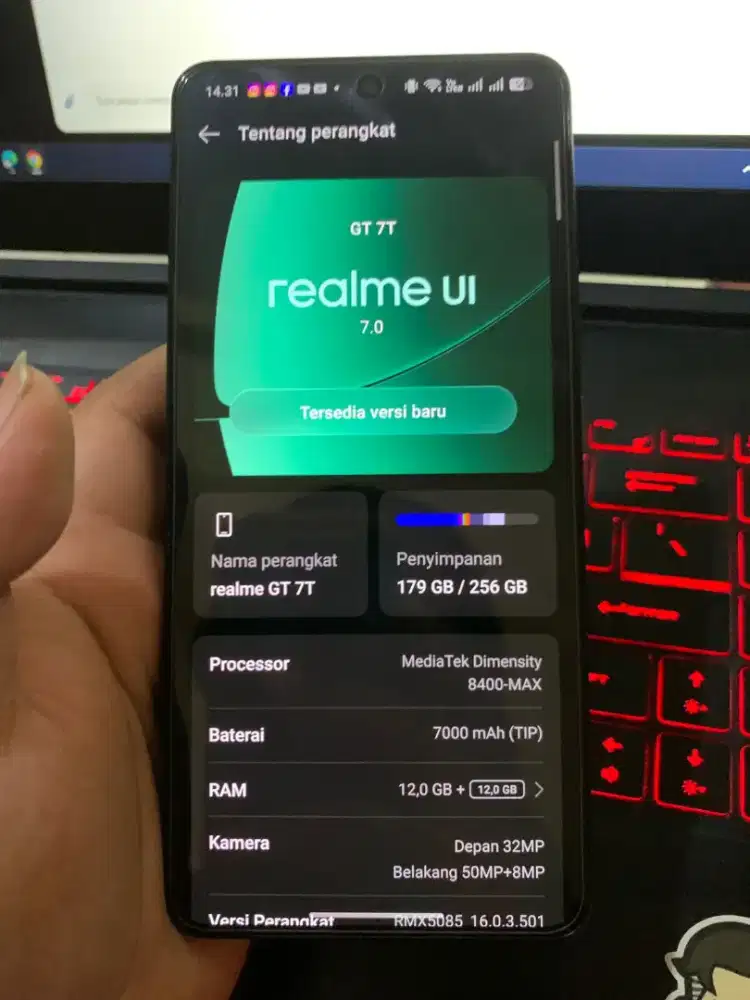 Realme GT 7T Black 12/256 Second Fullset