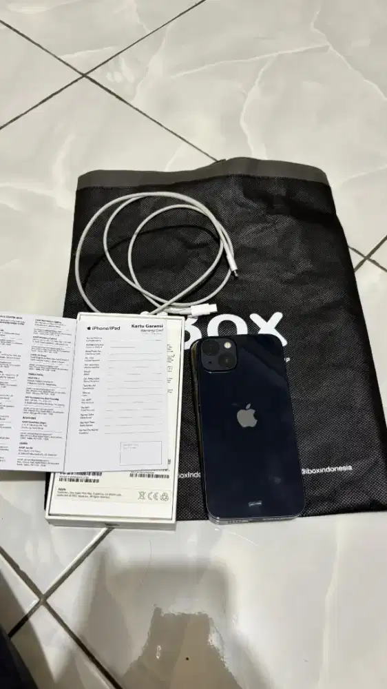 JUAL IPHONE 13 128 GB MIDNIGHT EX IBOX GARANSI ON