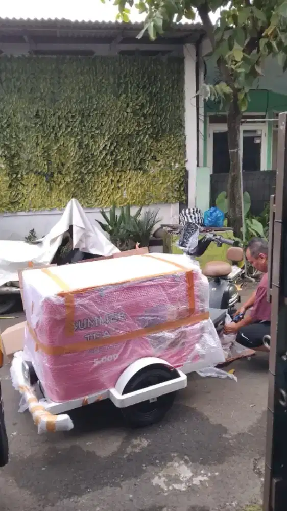 Jualan es gerobak keliling