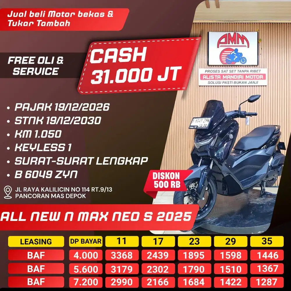 ALL NEW NMAX NEO S 2025 PAJAK HIDUP KM LOW LIKE NEW CC 0% GOPAY ALISTA