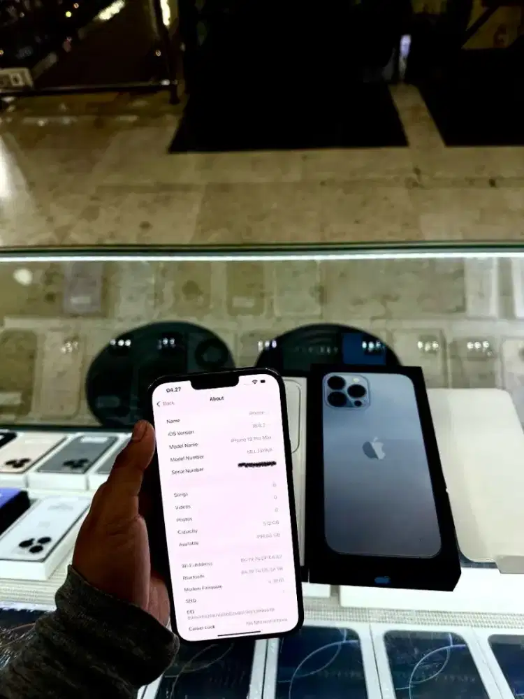 iPhone 13 Pro Max 512GB Resmi iBox Sierra Blue semua Lengkap