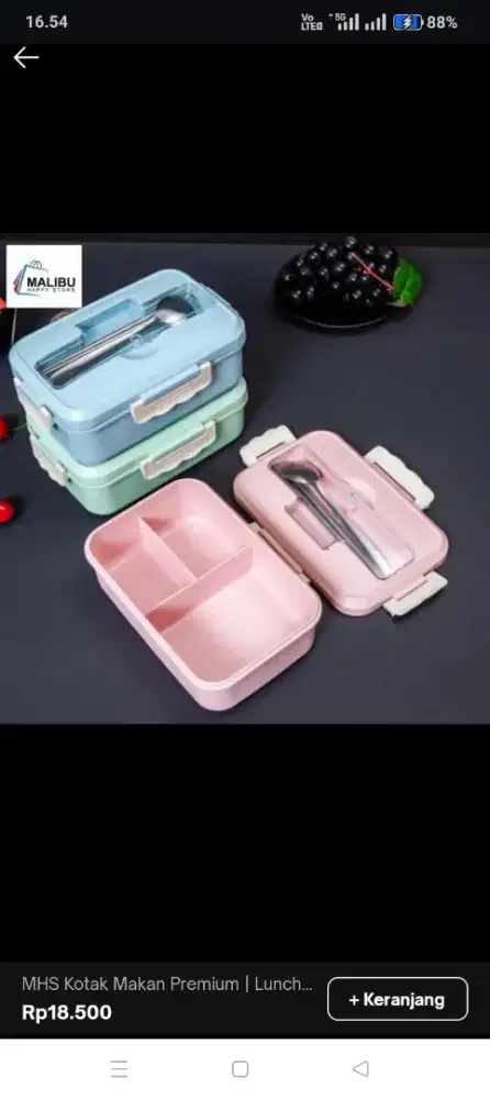 JUAL BORONGAN LUNCH BOX 28 PCS (BARU)