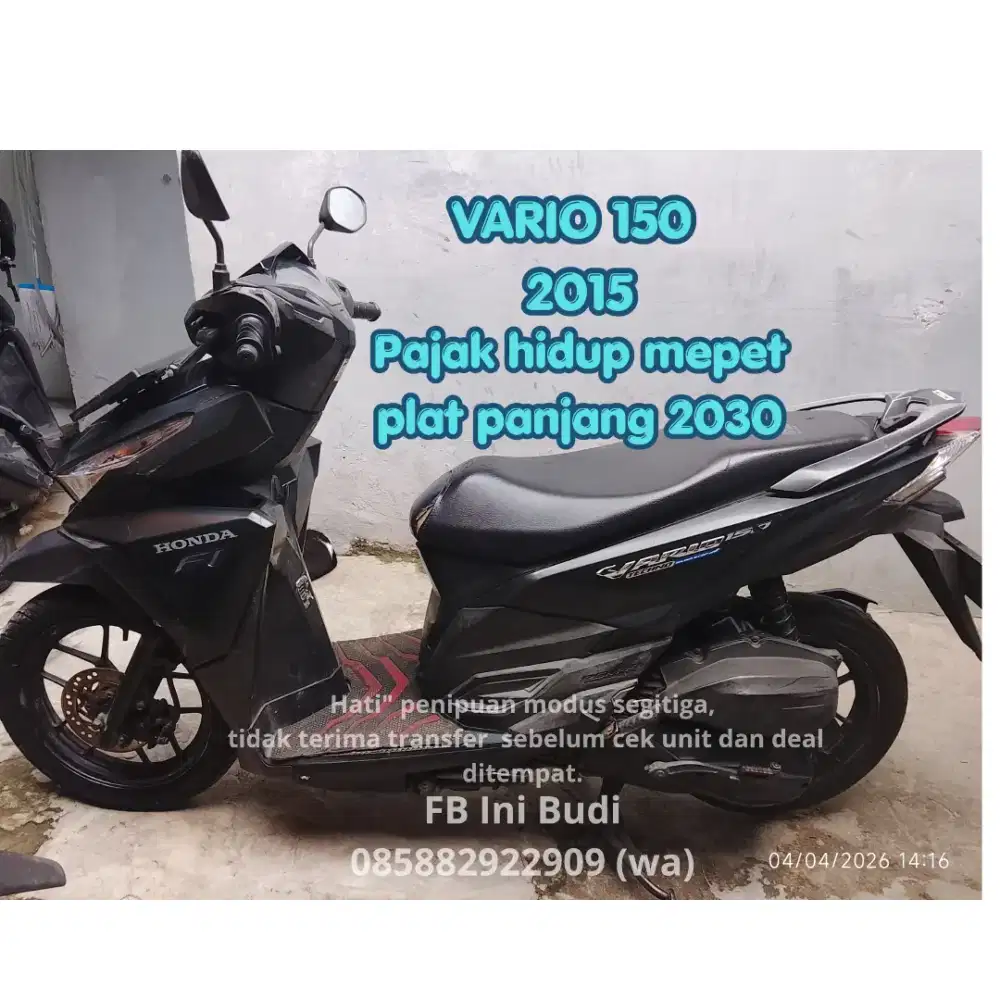 Honda Vario 150 pajak idup mepet plat 2030