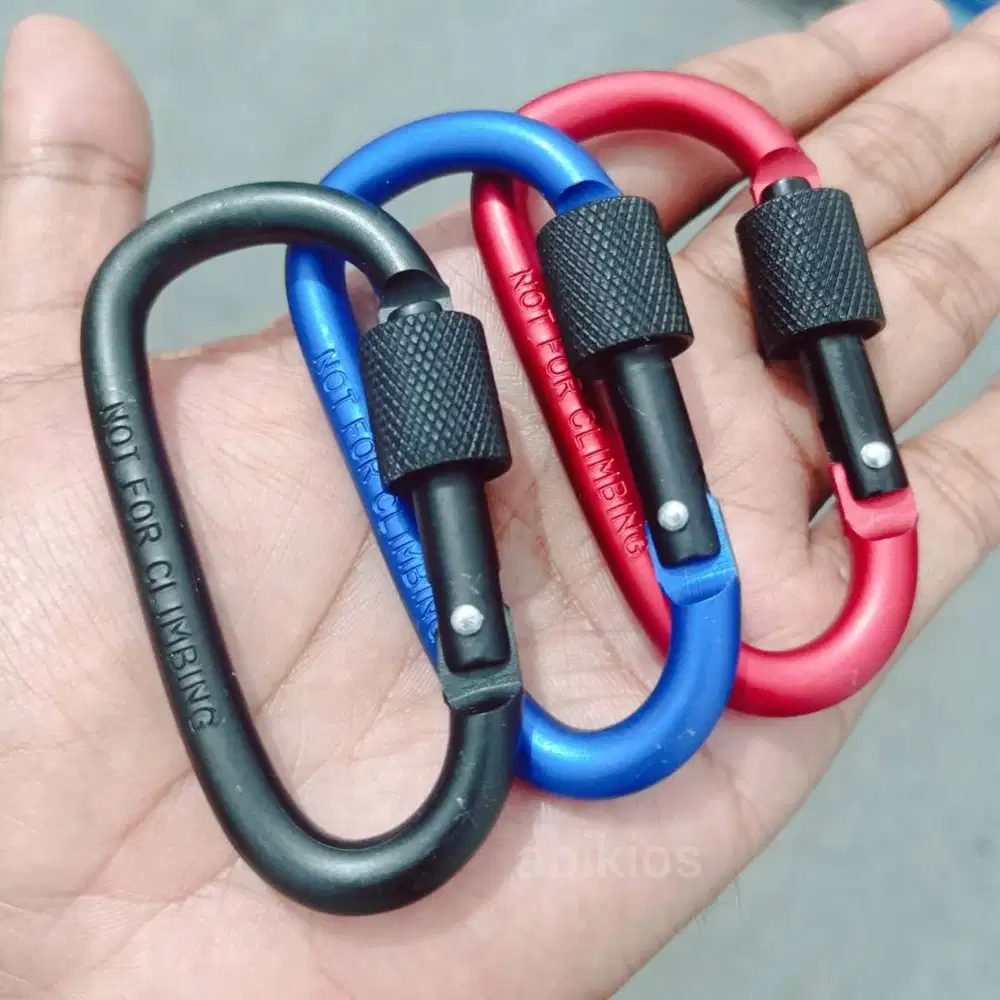 Carabiner 7.7cm Pengunci Ulir Gantungan Kunci Outdoor Aceh - FGK011
