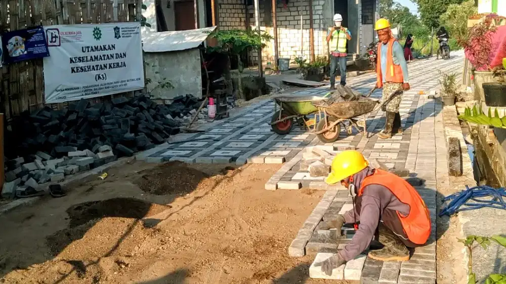 Paving baru dan bekas