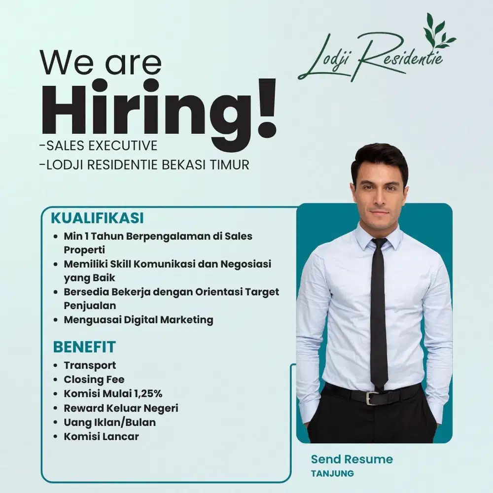 Dicari Sales Executive Perumahan Lodji Bekasi Kota