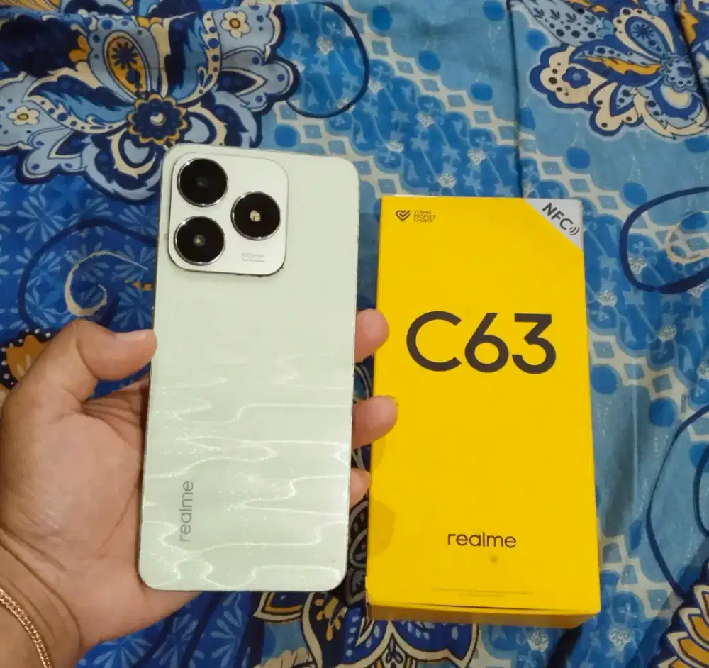 Realme C63 NFC ram 6+12/128 Fullset+Softcase!.