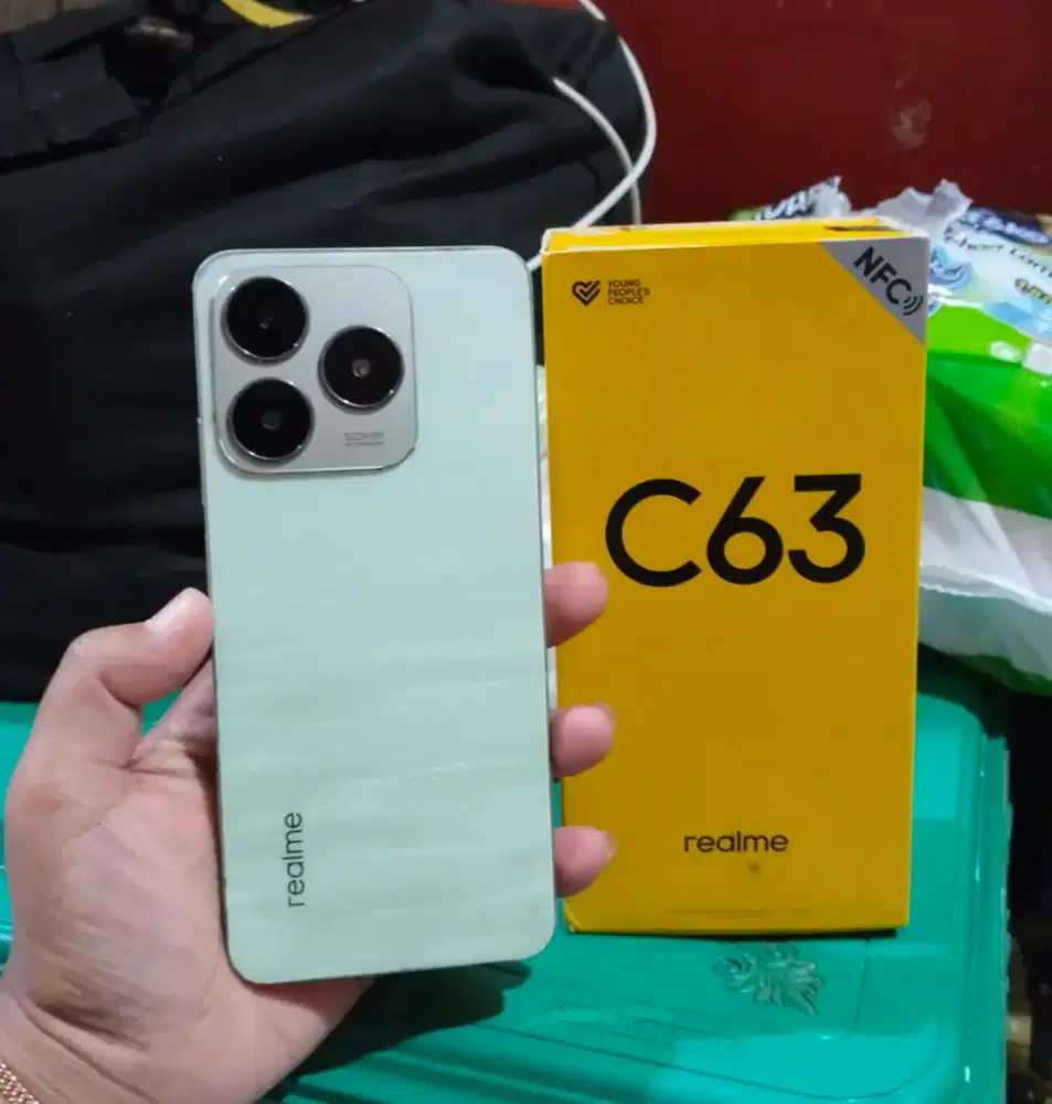 Realme C63 NFC ram 6+12/128 Fullset+Softcase!.