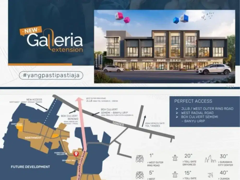 Ruko Citraland Galleria Surabaya Barat Pasar Modern - Jalur Luar Lingkar Barat