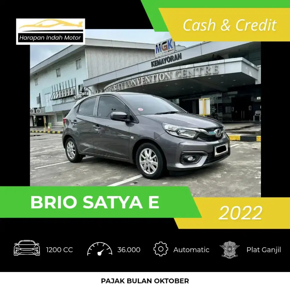 Honda Brio Satya E Matic 2022 Low KM 36RB Antik