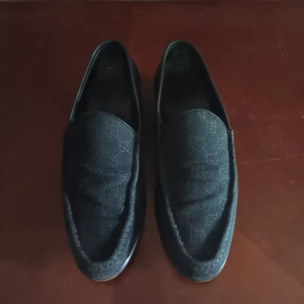 Sepatu Gucci Loafer Pria Hitam Asli (Original)