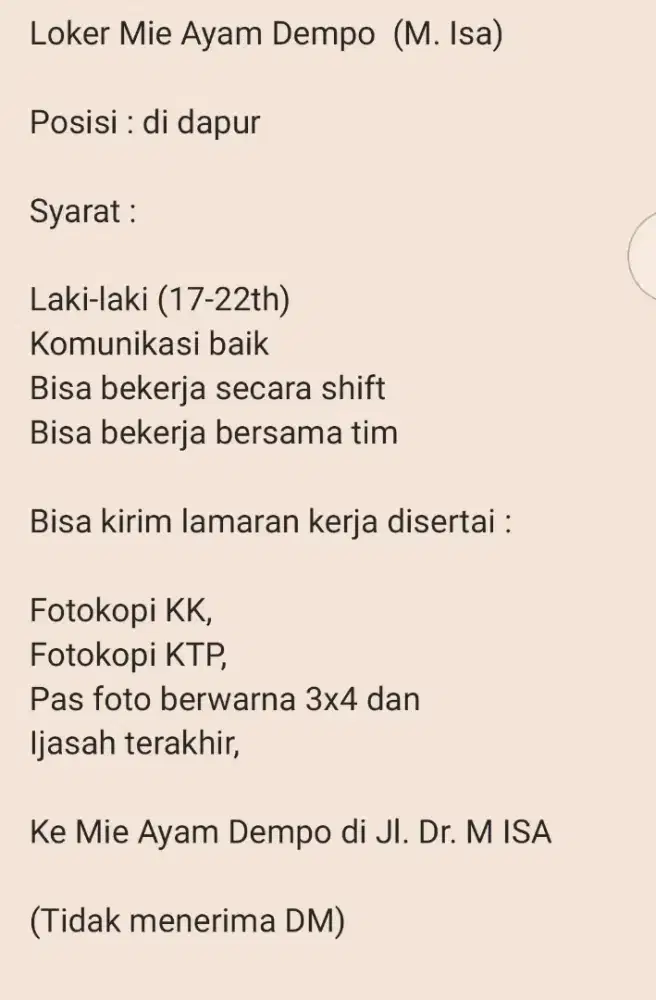 Loker Mie Ayam Dempo (M.isa)