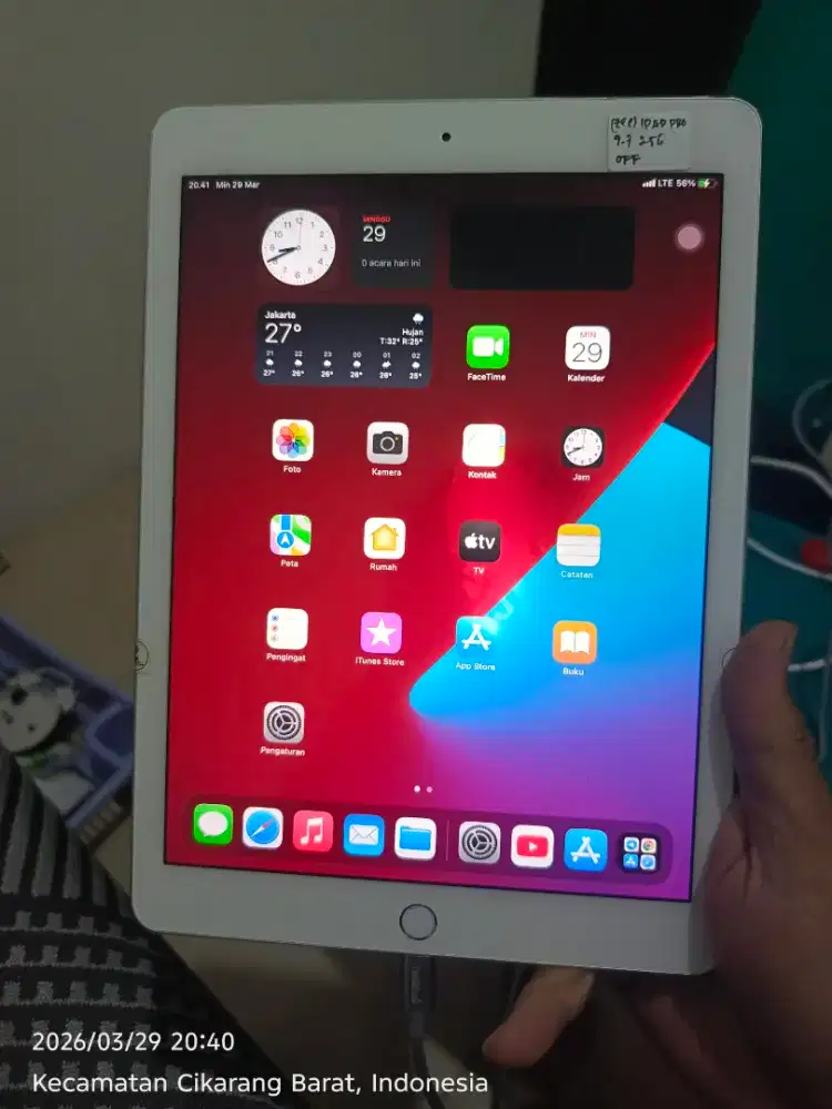 Ipad pro 9.7 256 gb msh smoth bgt 120hz msh smoth bgt batre awet
IMEI