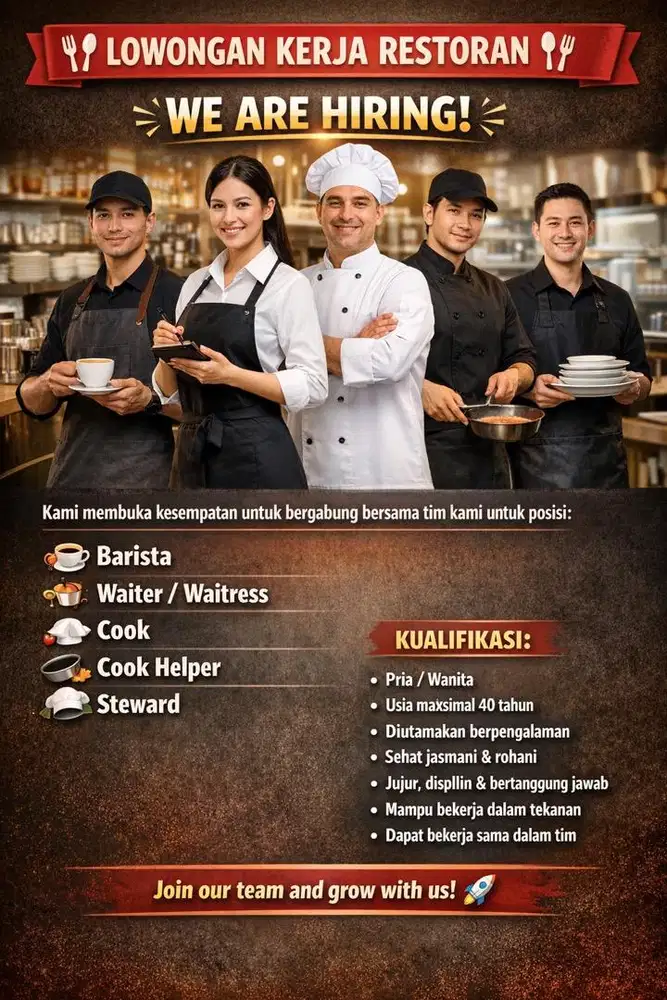 LOWONGAN STAFF RUMAH MAKAN
