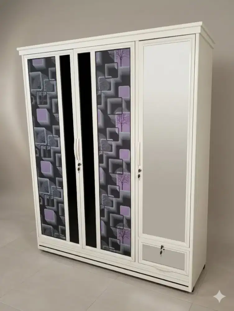 Lemari Almunium 3pintu Motoff