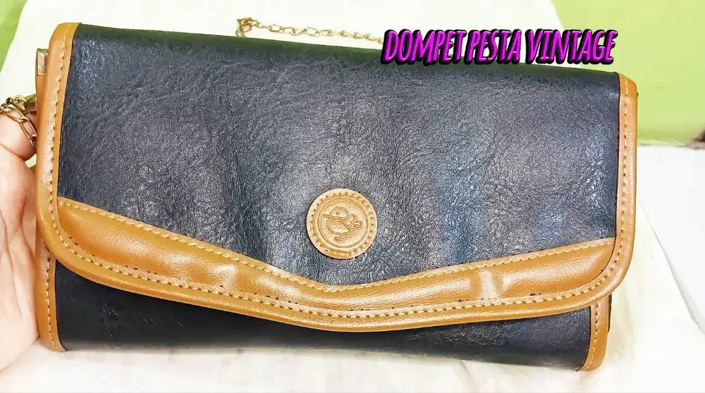 Dompet pesta vintage kulit tebal second