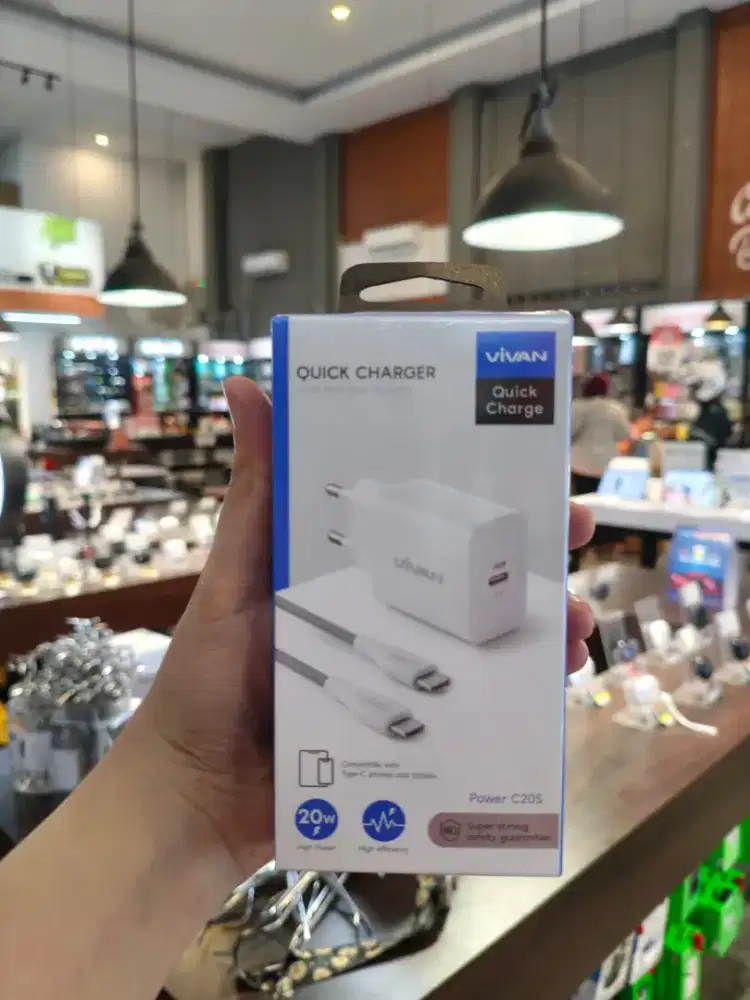 USB Adapter Vivan Power C20S 20W White / 3A Type C